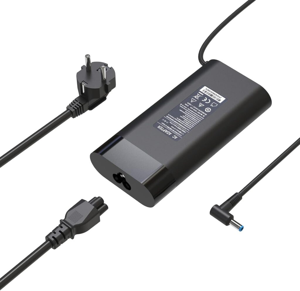150w ac adapter charger replacement for hp omen 15/17, zbook, pavilion gaming (19.5v 7.7a, 4.5mm blue tip)