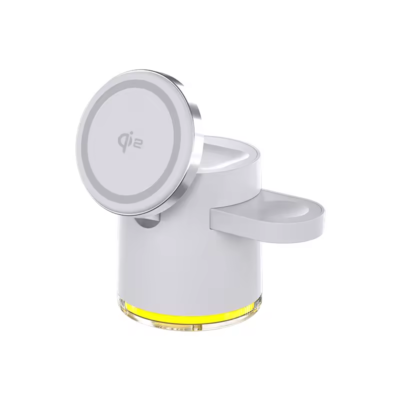 2025 new 3 in 1 magnetic wireless phone chargers station portable fast charger for phone earphones watch