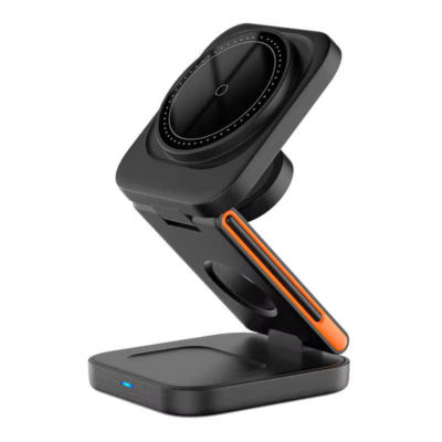 15w multifunction chargers station foldable magnetic 3 in 1 wireless charger for phone smart watch airpods