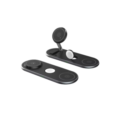 2025 new magnetic foldable wireless phone chargers stand 3 in 1fast phone charging station for iphone earphone smart watch
