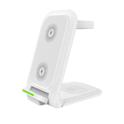 for intelligent 3 in 1 magnetic wireless charger 15w fast charging station type c port for smart watch phones earphone pd