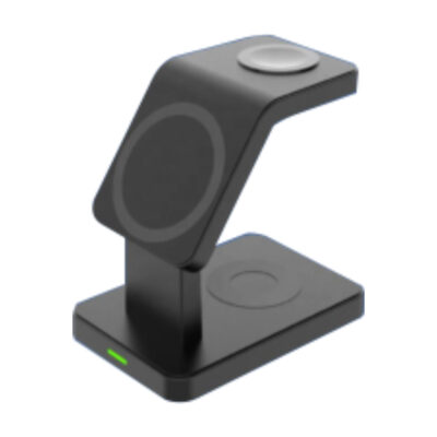 brand new fast charging 3 in 1 foldable magnetic wireless charger station otp fireproof for mobile phones smart watches